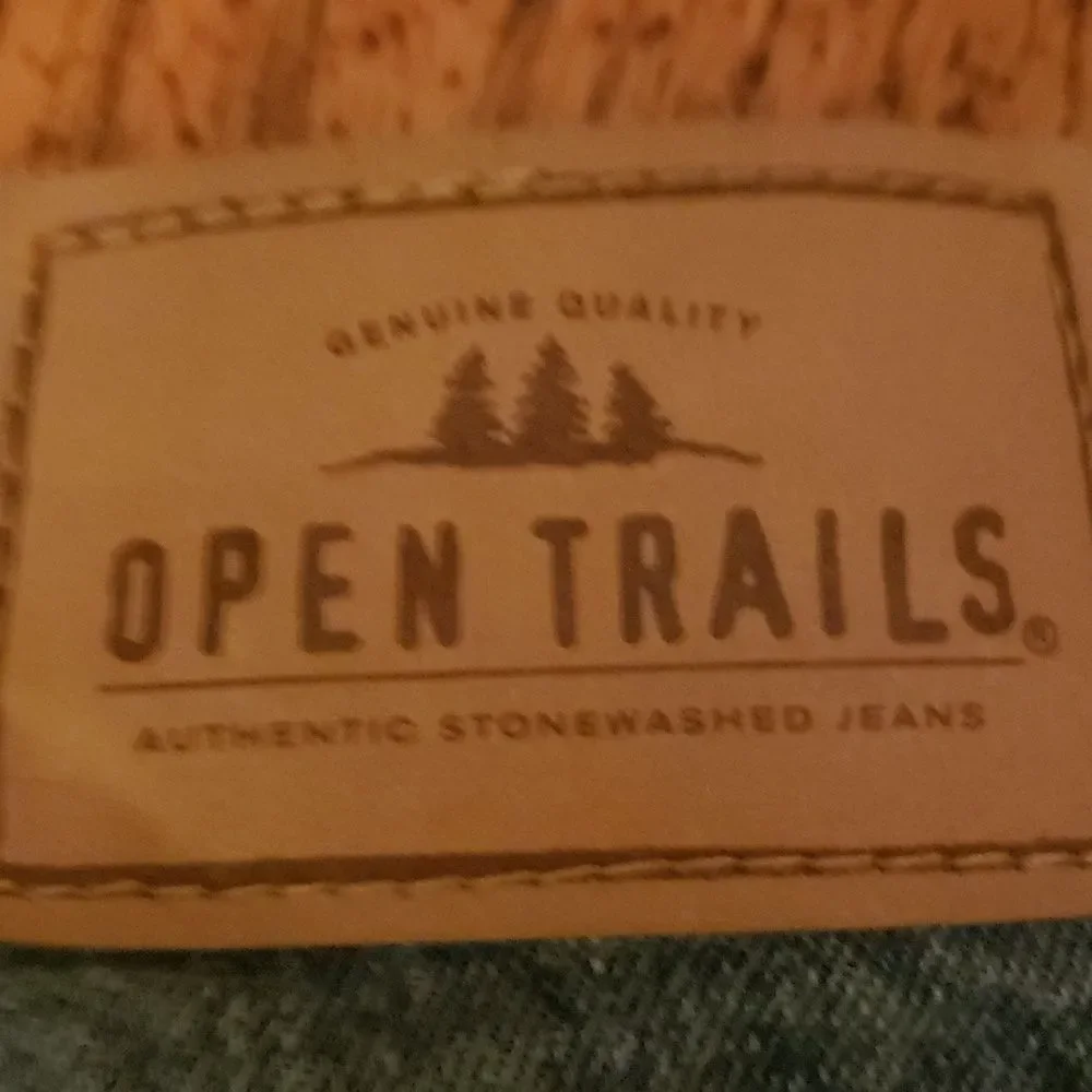 Open Trails Mens Blue Denim‎ Jeans 34 x 32 Straight Leg Classic 5-Pocket Dadcore